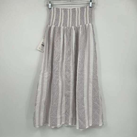 Splendid White/Purple Striped Midi Skirt | New With Tags - Picture 3 of 10
